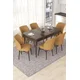 Hanah Home Set Trpezarijski sto i 6 stolica Nef, Oker-braon