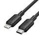 VN1 USB-C v Lightning kabel, 3A, 480Mbps, 1m, črn