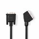 Nedis Kabel SCART | SCART moški | VGA ženski | Ponikljano | 480p | 2,00 m | Okrogla | PVC | Črna | Oznaka