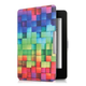 Preklopni ovitek z oblikovanjem mavrične ploščice za Amazon Kindle Paperwhite 3 - večbarvna