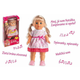 Teddies Lutka Natálka, ki hodi in poje, plastična 42cm na baterije z zvokom