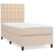 vidaXL vidaXL Box spring postelja z vzmetnico kapučino 90x190 cm umetno usnje, (20930310)