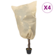 Navlake od flisa za biljke s vezicom 4 kom 70 g/m2 0,8 x 1 m