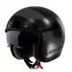 Retro odprta motoristična čelada MT Helmets Le Mans 2 SV S Quality, črna/siva