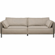 Meblo Trade Sofa Victor Leather Grey 233x86x93h cm