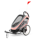 cybex® višenamjenska biciklistička prikolica zeno™ bike 2v1 silver pink