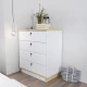 Hanah Home Komoda Sahra, 72x83,1x42 cm, Hrast-bela