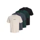 JACK & JONES Majica JJKENDRICK mornarska / greige / jelka / črna