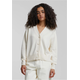 Womens ribbed cardigan with buttons cream