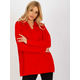 RUE PARIS Klasičen ženski pulover Ismahane rdeča Universal