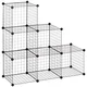 Homestar Modularna polična enota žični kockasti organizator 109x37x109 cm črna