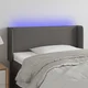 Vidaxl vidaXL Vzglavje postelje z LED svetlo sivo 83x16x78/88 cm umetno usnje