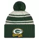 Green Bay Packers New Era 2022 Official Sideline Sport Cuffed Pom zimska kapa