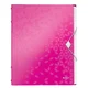 LEITZ LEITZ mapa WOW, DIN A4, PP, 6 predelkov, roza metalik, (21651714)
