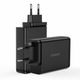 Choetech PD6005 Wall Charger GaN 140W 2xUSB C, 2xUSB-A black