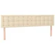 Vidaxl Posteljno vzglavje krem 180x5x78/88 cm blago