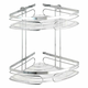 WENKO 20412100 - Ugaona polica PREMIUM od nerđajućeg čelika 26,5x27,5 cm, srebrna