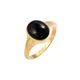 ELLI Prstan Edelstein Ring, zlata, črna