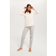 Womens pajamas Karla, long sleeves, long legs - salmon pink/print
