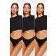 Trendyol 3-Pack Black Cotton Classic Knitted Briefs