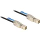 Delock Priključni kabel za trdi disk [1x Mini-SAS vtič (SFF-8088) - 1x Mini-SAS vtič (SFF-8088)] 1 m črne barve Delock