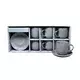 Sigma Set šoljica za kafu sa tacnama RXG-N250591B, 6 komada 140 ml, Sivi
