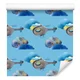 Barvita tapeta s helikopterji v akvarelnem slogu 50x1000 cm