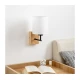 Brilagi - Zidna lampa NUBILA WOOD 1xE27/25W/230V hrast/bela