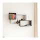 HANAH HOME Zidna polica Ayder Anthracite White