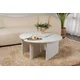 Nordure Klub sto Moira, O90x41cm, Beli