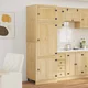 Cabinet SKI Medeno Smeđa 66 x 58 x 207 cm Čvrsto borovo drvo