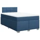 Vidaxl Box spring postelja z vzmetnico modra 120x190 cm blago