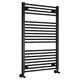 AQUALINE DIRECT Eleganten Mat Črni Radiator s Stranskim Priključkom 600x960mm
