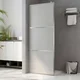 vidaXL Steklena pregrada za tuš z mlečnim ESG steklom 140x195 cm