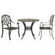 3-dijelni bistro set brončani od lijevanog aluminija