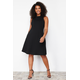 Trendyol Curve Black Stitch Detail Mini Knitted Dress