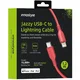 Innostyle INNOSTYLE JAZZY USB-C LIGHTNING MFI HITR POLNILNI KABEL ZA IPHONE KEVLAR 1M RDEČ
