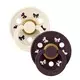 BIBS - Okrogla duda Colour Holiday Bow - Ivory/Plum 6-18m