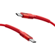 mobilNET pleten kabel 2x Type-C 60W 1m 3A, rdeč