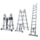 MXM 2v1 teleskopske pregibne lestve - 3,2 m, aluminijaste