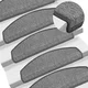 vidaXL Preproge za stopnice 15 kosov 65x24x4 cm temno sive