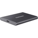 Samsung Portable SSD T7, 1 TB, USB Tip-C, 3.2 Gen 2 (3.1 Gen 2), 1050 MB/s, Zaštita lozinkom, Sivo