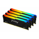 Memorija PC-28800, 128GB, KINGSTON Fury Beast RGB KF436C18BB2AK4/128, DDR4 3600MHz, 4x32GB