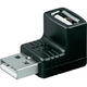 KOTNI USB-ADAPTER, MOŠKI KONEKTOR USB 2.0 TIPA A/ŽENSKI KONEKTOR USB 2.0 TIPA A, ČRN