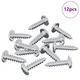 Vidaxl Vijak 12 szt. srebrna M4 x 16 mm Jeklo