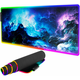 Osvetljena XL LED RGB računalniška podloga za miško in tipkovnico 80x30cm COSMOS