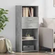 Visoka komoda boja betona 50 x 42,5 x 124 cm konstruirano drvo