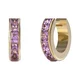 Guess Brezčasni pozlačeni kristalni uhani Huggie Me JUBE03134JWYGLAT/U