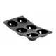 Silicone mold with 6 hemi-spheres, 30 x 17.5 cm - de Buyer brand
