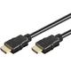Goobay Soft High-Speed HDMI (M/M) 2.0 4K 60Hz 0,5m z Ethernet pozlačen črn kabel